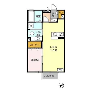 レセンテA【2階】の間取り