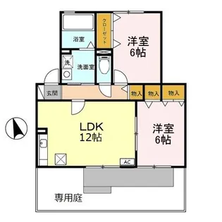 グランリッツ西島 A【1階】の間取り