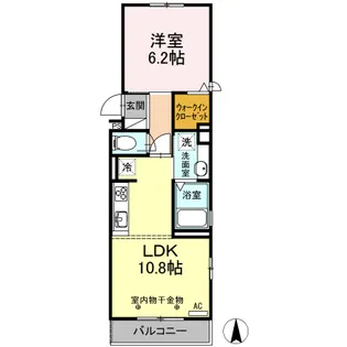 LA CASA MIA KONOMIYA【2階】の間取り