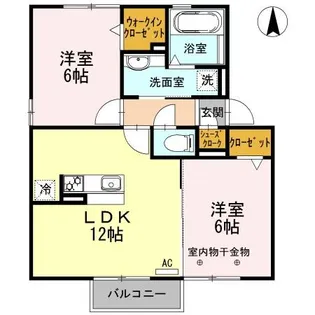 カピオン門間【2階】の間取り