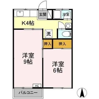 コーポ則竹【101号室】の間取り