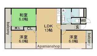 プラザ一宮【3階】の間取り