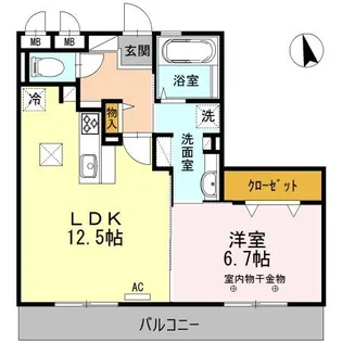 NOVEL COURT IMAISE B【1階】の間取り