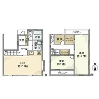 愛知県一宮市三丹町【一戸建】の間取り