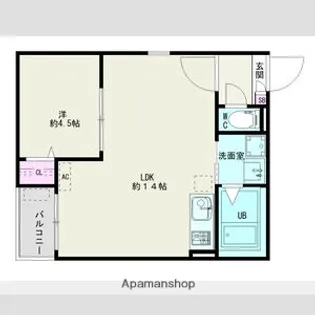 愛知県一宮市開明字名古羅【アパート】の間取り