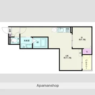 愛知県一宮市開明字名古羅【アパート】の間取り