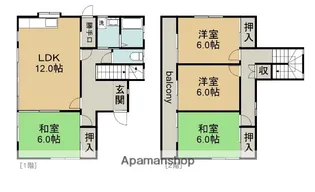 愛知県一宮市今伊勢町馬寄字郷前【一戸建】の間取り