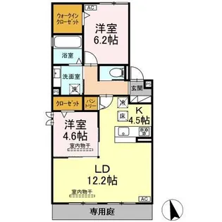 グラシア 相生【1階】の間取り