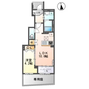 ティーノ フェリーチェ 33【1階】の間取り