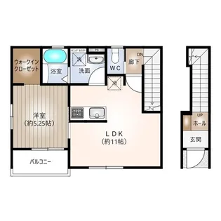 リーブルファイン一宮市乾町 1号棟【2階】の間取り