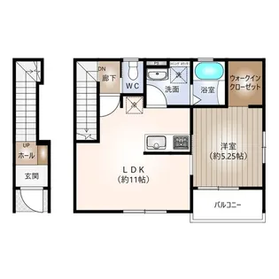 リーブルファイン一宮市乾町 1号棟【202号室】の間取り