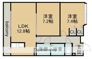 リバーグラス【1階】の間取り