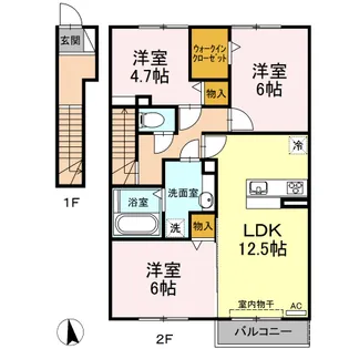 エスペランサ永曻II【2階】の間取り