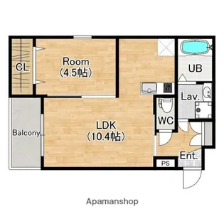 ジーメゾン妙興寺ルクシア【2階】の間取り