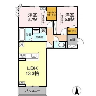 ポルターユ【2階】の間取り
