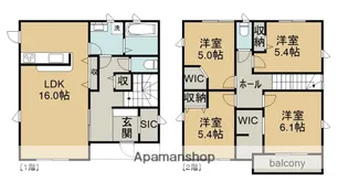 愛知県一宮市冨田字上町【一戸建】の間取り