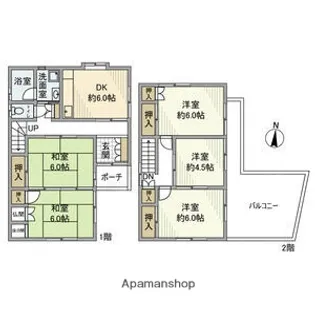 愛知県一宮市奥町字剱光寺【一戸建】の間取り