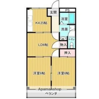 タウニー野村【207号室】の間取り