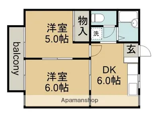 愛知県一宮市北方町北方字宝江新田砂越【アパート】の間取り