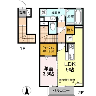 E・LAVIE 木曽川【2階】の間取り