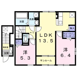 ワイ ウィステリア【2階】の間取り