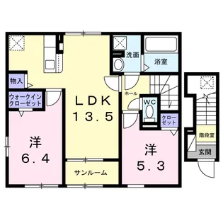 ワイ ウィステリア【2階】の間取り