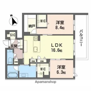 シャーメゾン510プレミア【1階】の間取り