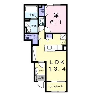 グランメゾン ネスト88【1階】の間取り