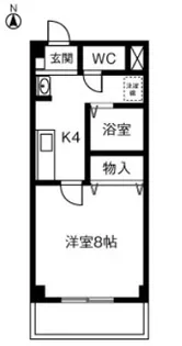 ブローニュ神山【4階】の間取り