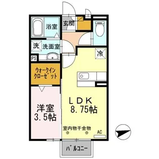 メゾンエルメス【2階】の間取り