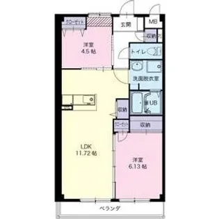 ビアリッツ【2階】の間取り