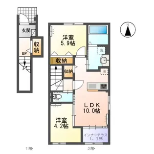 RICHESSE (リシェス)【2階】の間取り