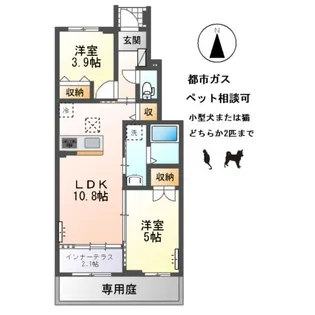 木曽川町玉ノ井字大縄場八ノ切新築アパート【1階】の間取り