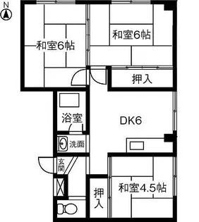 ハイツヨシダ302号室【3階】の間取り