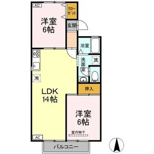 ハウスオブイマイセ A【2階】の間取り