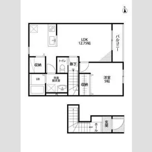 リーブルファイン木曽川町【203号室】の間取り