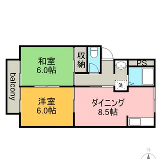 ニューシティ寛【1階】の間取り