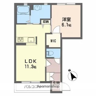 エコハウス ソレーユ【1階】の間取り