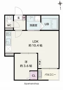 JACK KAMIYAMA Ⅰ【2階】の間取り