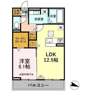 ソル アレイ みやび【1階】の間取り
