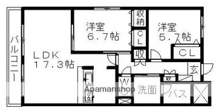 レジデンスUⅡ【2階】の間取り