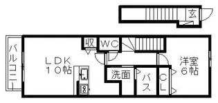 プラシード・KⅡ B【2階】の間取り