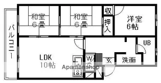 マンション忠徳【2階】の間取り
