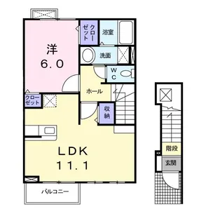 ウィステリア石刀 Ⅰ【2階】の間取り