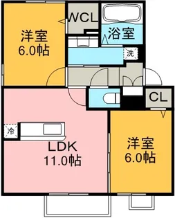 カピオン門間【2階】の間取り