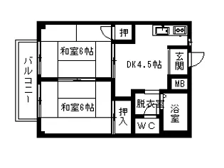 ヒーローハイツ【1階】の間取り
