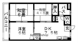 ラッフル花池【5階】の間取り