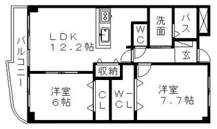 ジェルメ・アンジュ【6階】の間取り