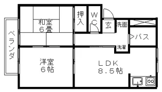 ニューシティ寛【205号室】の間取り