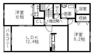 飛鶴B【2階】の間取り